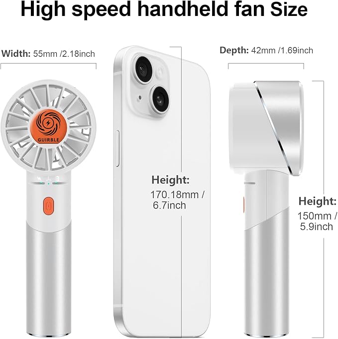 Handheld Fan, Portable Turbo Fan, Powerful Personal Fan, USB Rechargeable Mini - Image 5