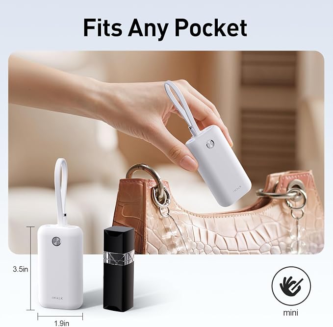 iWALK Mini Portable Charger 10, 22.5W USB-C Fast Charging Power Bank - Image 2