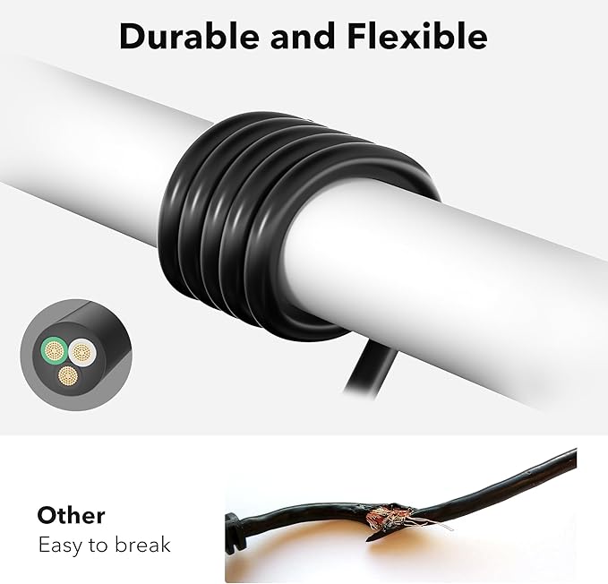 BN-LINK 6ft Indoor Outdoor Extension Cord 16/3 SJTW, 2 Pack, Weather Resistant - Image 7
