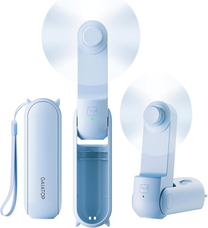 Gaiatop Portable Handheld Fan, 3 in 1 Mini Fan Handheld, Foldable Personal Fans by GAIATOP