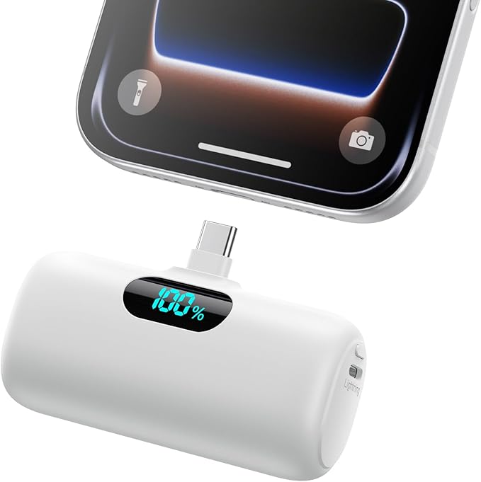 Feob Mini Portable Charger 5000mAh Power Bank, 15W PD USB C Cell Phone Portable by Feob
