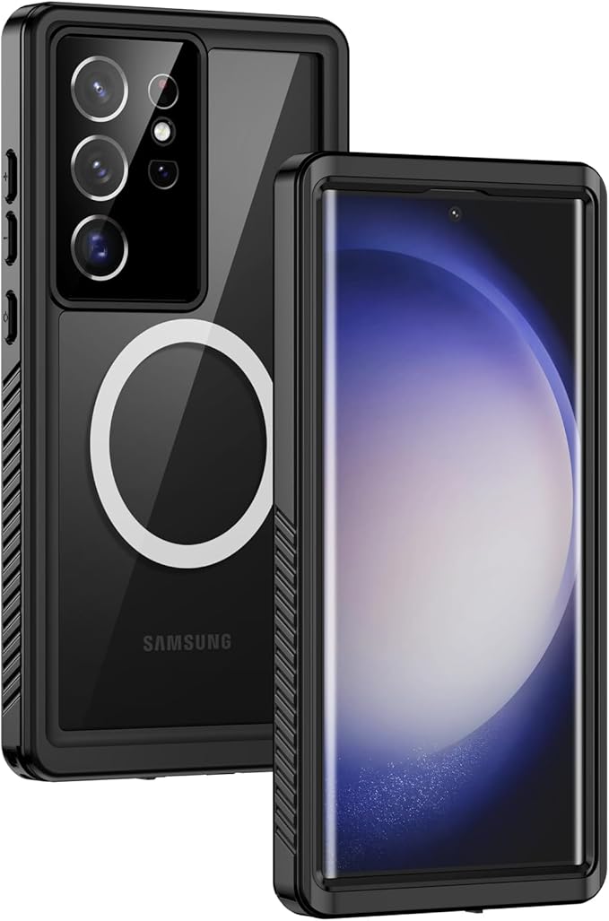 Lanhiem Magnetic for Samsung Galaxy S23 Ultra Case, IP68 Waterproof Dustproof by LanhiemHome