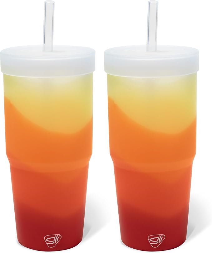 Silipint 32oz Silicone Straw Tumbler – BPA-Free, Unbreakable, Dishwasher Safe – by Silipint