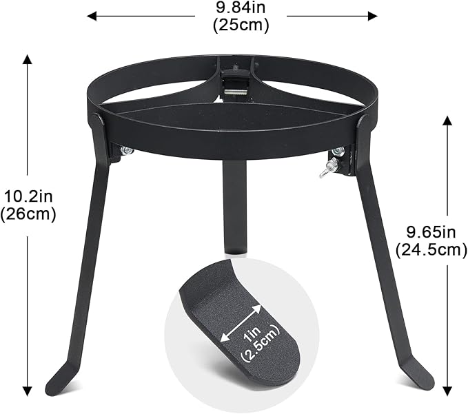 Cooking Tripod for Campfire, 9.8Inch Durable Steel Campfire Tripod for Cooking - Image 2