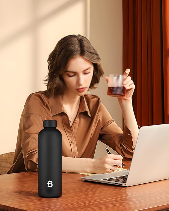 Insulated Water Bottle with Lid, 25 oz Reusable Leak-Proof Metal Stainless - Image 7