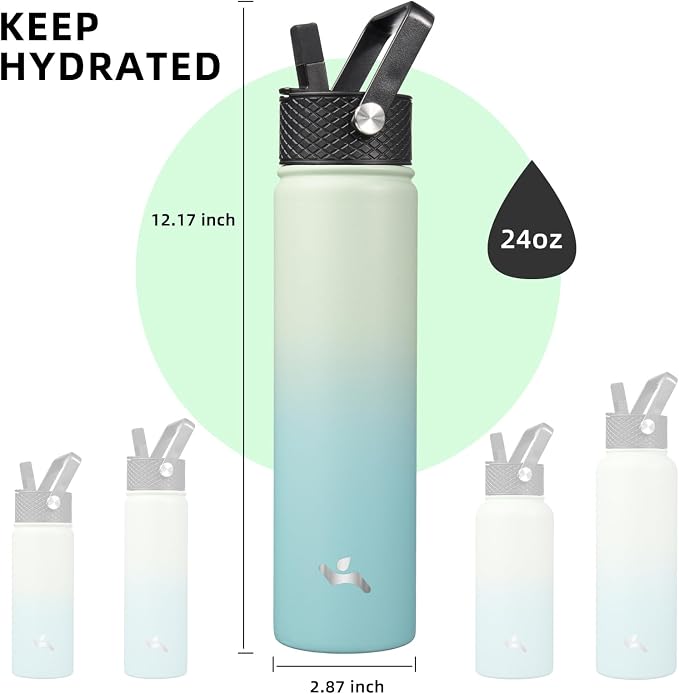 Konokyo Insulated Water Bottle 24oz Stainless Steel Sport Bottles - Image 5