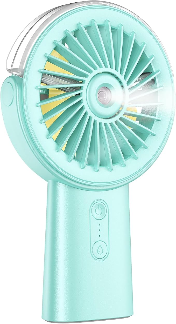 Otlonpe Handheld Misting Fan Portable, Small Personal Hand Held Rechargeable by OTLONPE