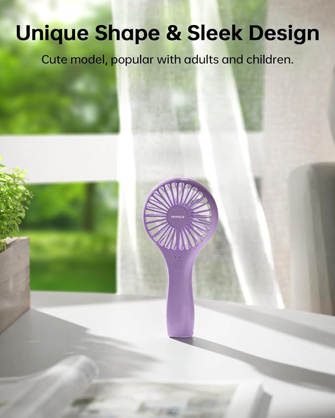 TriPole Handheld Mini Portable Fan, Personal Battery Travel Fan - Image 3