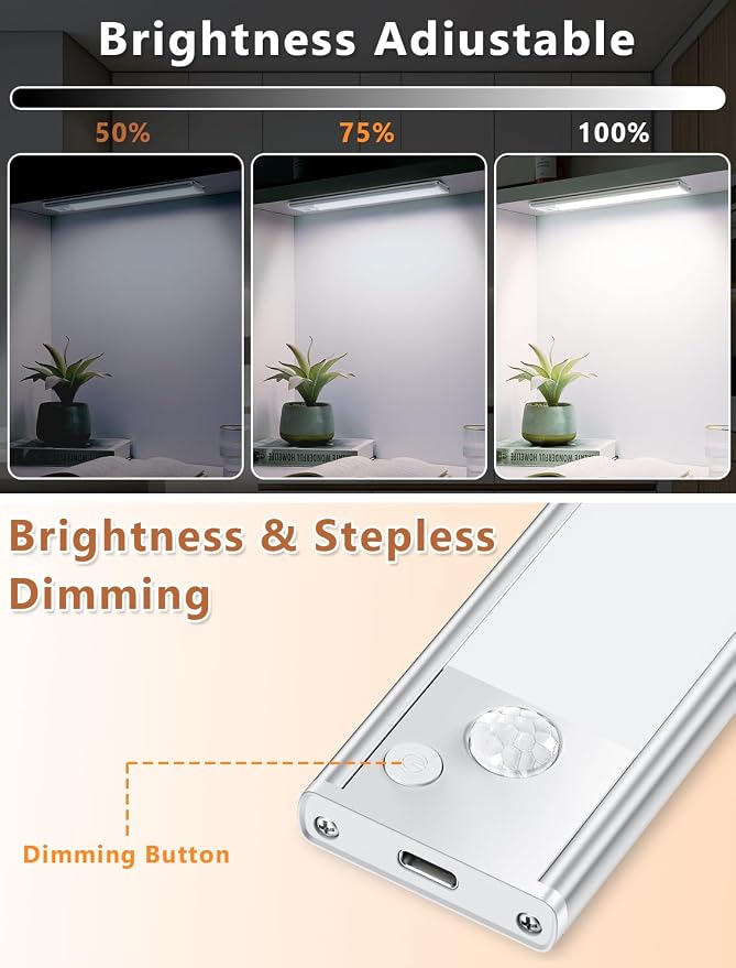 Under Cabinet Rechargeable Lighting: Motion Sensor Dimmable Lights Indoor - Image 4