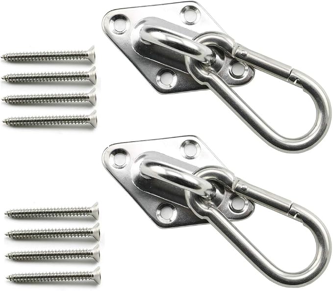 heyous 2 Set M8 Suspension Ceiling Wall Mount U Hook Anchor Hanger Stainless by heyous