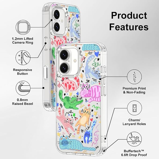 MOSNOVO for iPhone 17 Case, Shockproof Military-Grade Protection 6.6ft Drop - Image 7