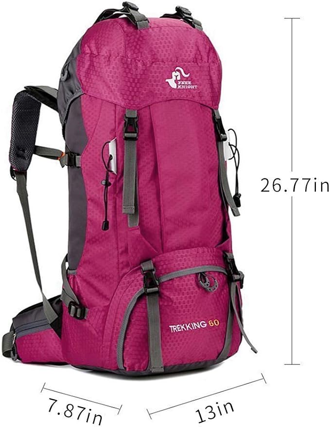 Bseash 60L Waterproof Hiking Camping Backpack - Image 2