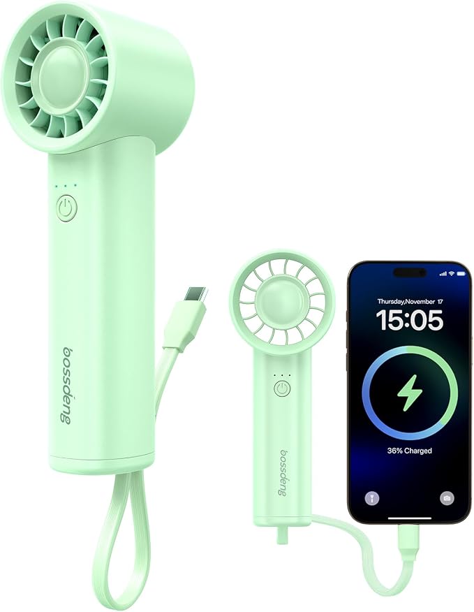 Portable Handheld Fan with Power Bank, 3 IN 1 USB Rechargeable Mini Personal by Unknown