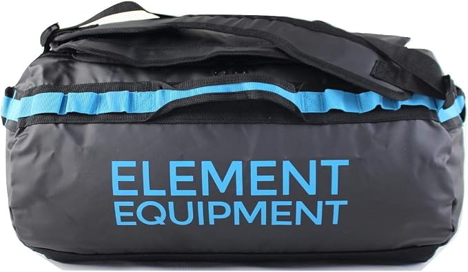 Element Equipment Trailhead Duffel Bag Shoulder Straps Waterproof Black/Blue - Image 2