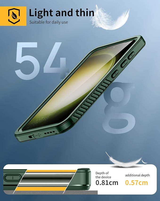 Lanhiem for Samsung Galaxy S23 Case, IP68 Waterproof Dustproof Case - Image 4