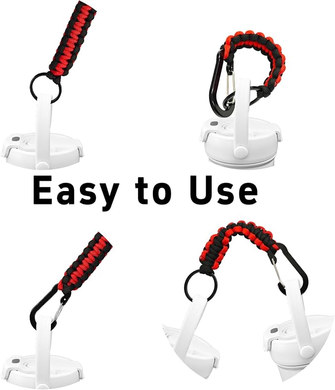 3PCS Paracord Keychain with Carabiner Clip, Braided Rope Key Chain Lanyard - Image 6