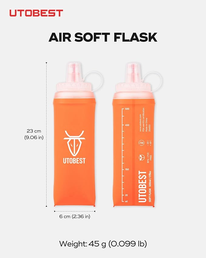UTOBEST Soft Flask Collapsible Running Water Bottle, Flexible TPU Folding - Image 5