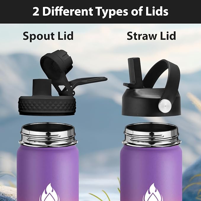 SENDESTAR Stainless Steel Water Bottle, Wide Mouth Water Bottle 24 oz - Image 2