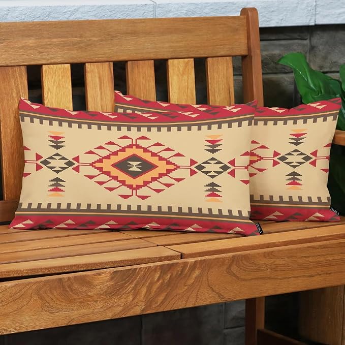 EKOBLA Vintage Ethnic Pattern 12x20 Pillow Case Tribal Print American Style - Image 3
