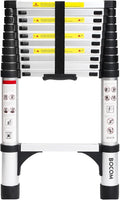 BOCOM 10.5 FT Aluminum Telescoping Ladder, Lightweight Multi-Purpose by BOCOM