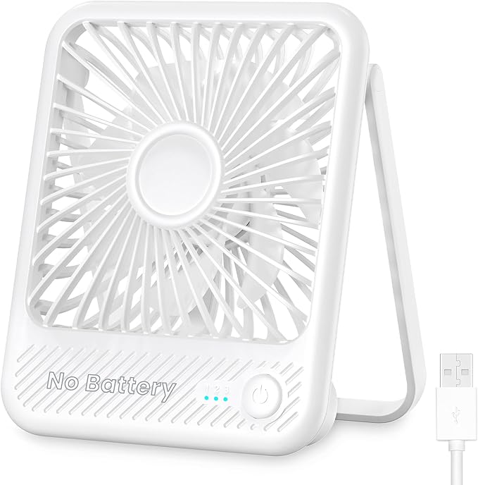 Koonie USB Desk Fan, Strong Wind Ultra Quiet Small Personal Fan by Koonie