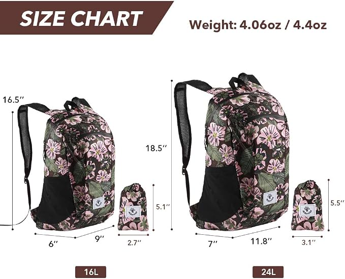 4Monster Hiking Daypack, Water Resistant Lightweight Packable Backpack - Image 3