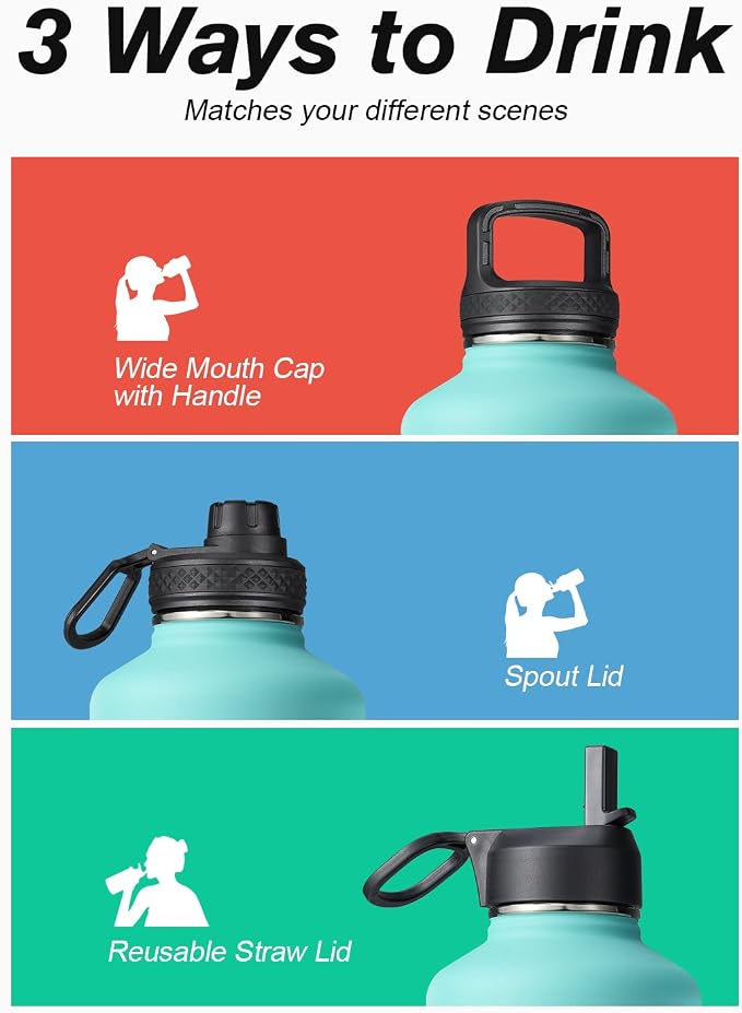 Insulated Water Bottle 64 oz - Image 5