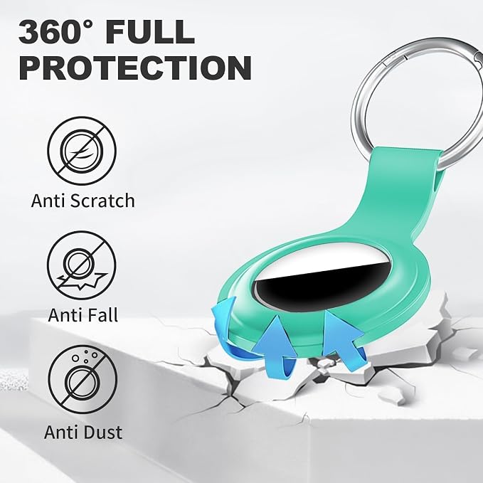 Linsaner Case for AirTag 2nd Gen & 1st Gen, Silicone Holder Keychain Key Ring - Image 3