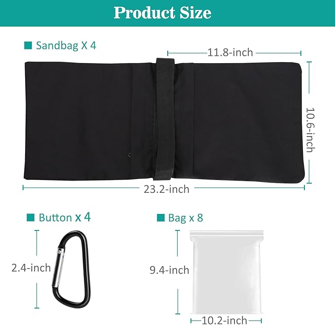 2 Packs Sandbags Weight Bags for Light Stand Photography Video Support - Image 5