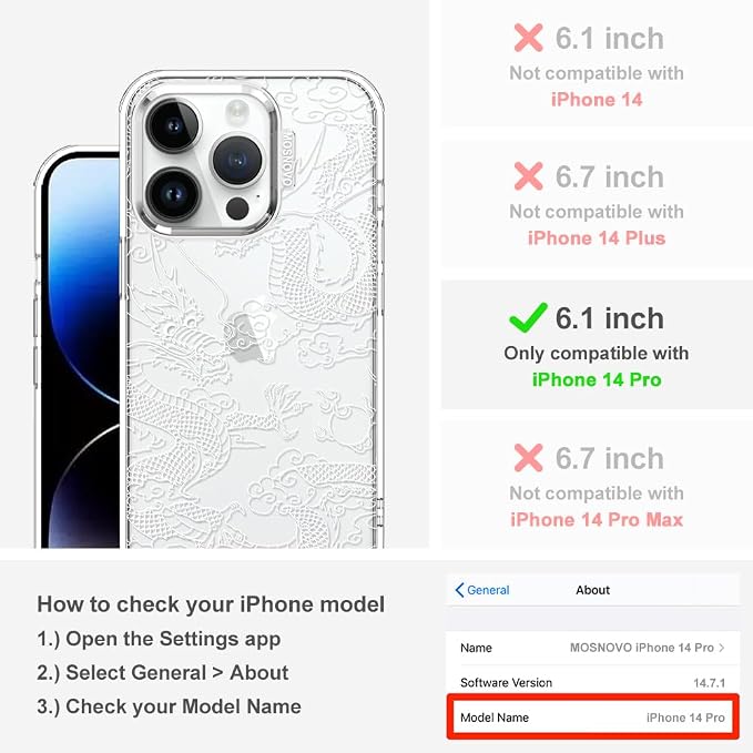 MOSNOVO Case for iPhone 14 Pro - Image 2