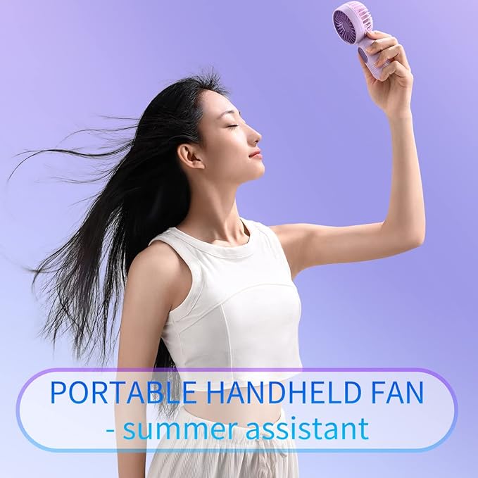 Mini Portable Fan 2 Pack, Cute Handheld Fan Battery Operated Lightweight Small - Image 5