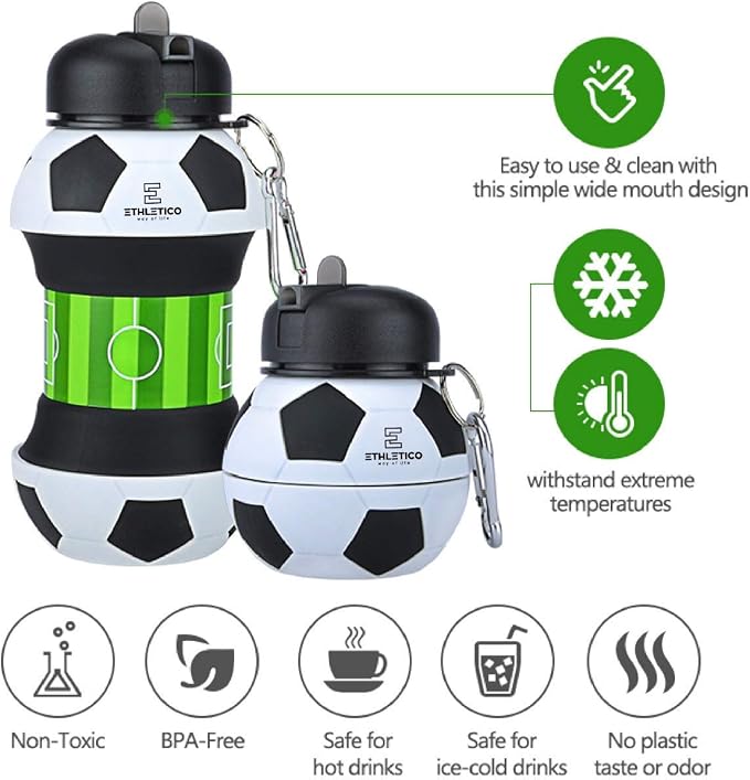 Collapsible Water Bottles with Carabiner Food Grade Sports Water Bottle - Image 6