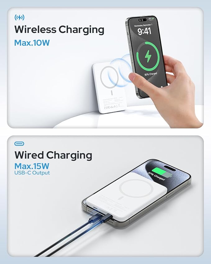 TRKOY for Magsafe Portable Charger, 5000mAh Wireless Magnetic Power Bank - Image 5