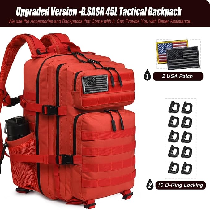 45L Tactical Backpack for Men Women, Military Assault Pack - Image 2