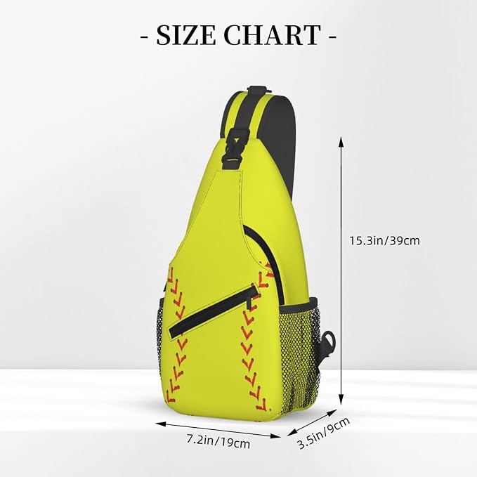 Softball Sling Bag For Women Men Fashion Backpack Crossbody Softball Shoulder - Image 3