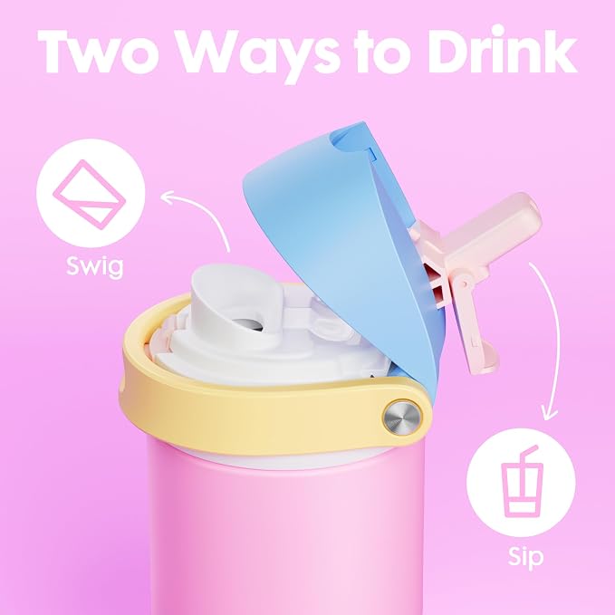 18 oz Insulated Water Bottle for Kids: Meoky Metal Water Bottle - Image 4
