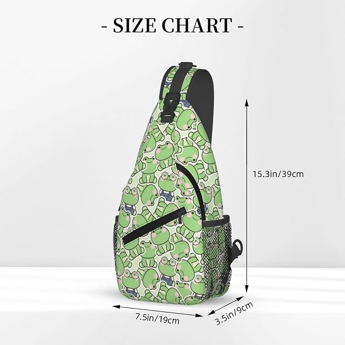 Cute Frog Sling Bag For Women Men Fashion Backpack Crossbody Frogs Shoulder Bag - Image 3
