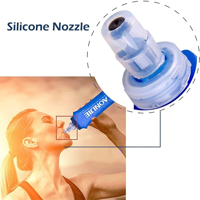 AONIJIE 250ML/350ML/500ML/600ML Portable TPU Soft Water Bottle Folding Soft - Image 4