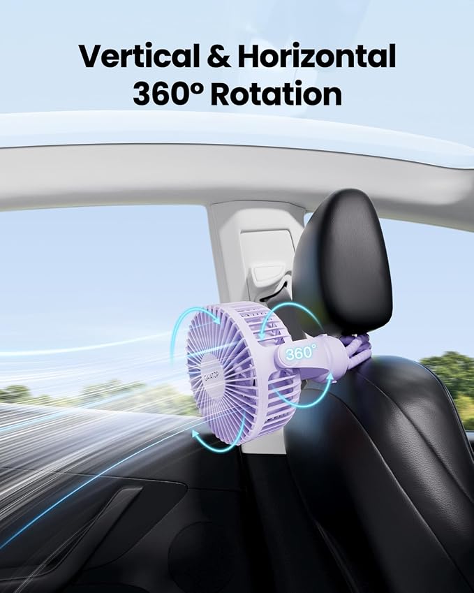 Gaiatop Mini Electric Fan with 360 Rotation, 5.5mm Gaps, Rechargeable Battery - Image 6