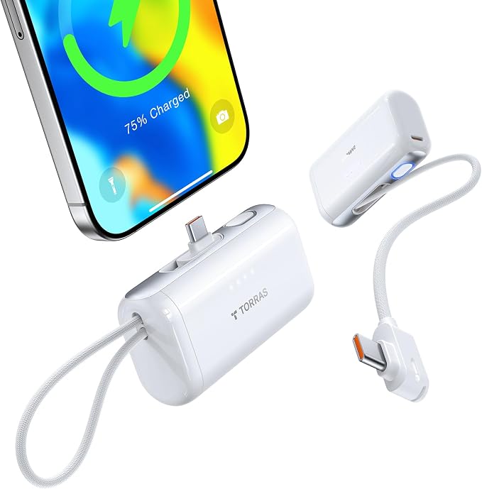 TORRAS iPhone 16 Portable Charger, 5000mAh 22.5W Power Bank by TORRAS