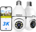 WESECUU 3K Light Bulb Security Camera -5G& 2.4GHz WiFi Security Cameras by WESECUU