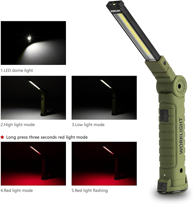 Lmaytech 4 Pack Rechargeable LED Work Lights - Image 3