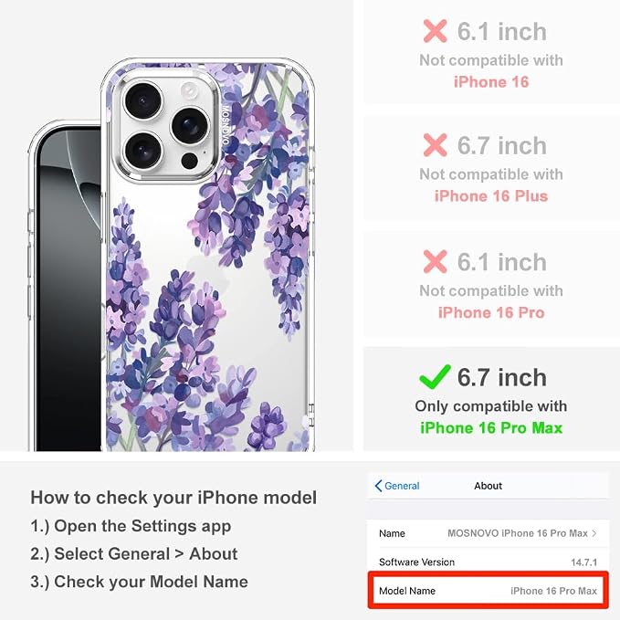 MOSNOVO Case for iPhone 16 Pro Max - Image 2