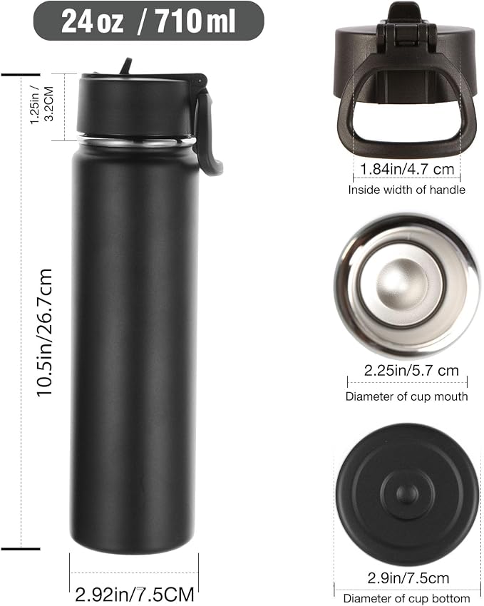 Volhoply 24oz Insulated Water Bottle - Image 2