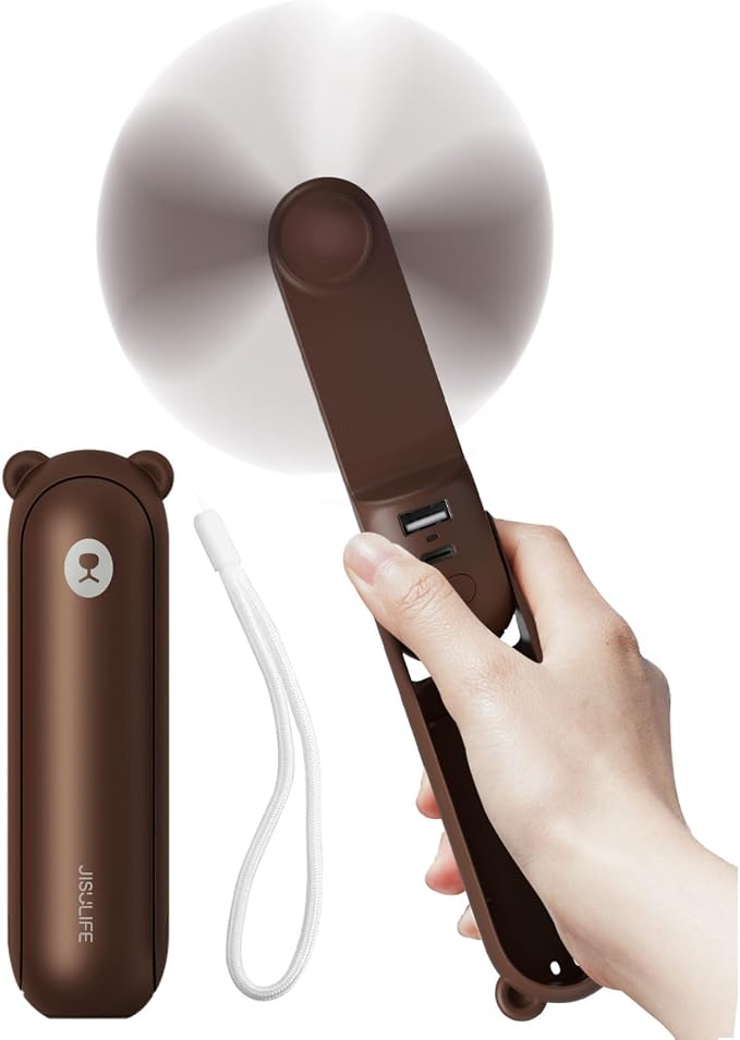 JISULIFE Handheld Fan 8 Plus: All-in-One Mini Fan by LivechillStaycool
