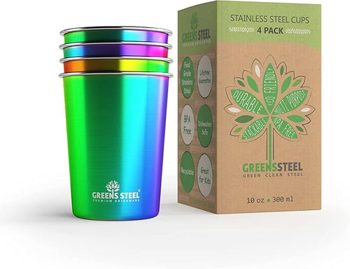 10oz Kids Cups – Stainless Steel Cups by GreensSteel