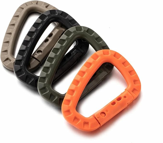 Tactical Gear Carabiner Keychain Clip Plastic D-Rings Large Key Chain Heavy - Image 8