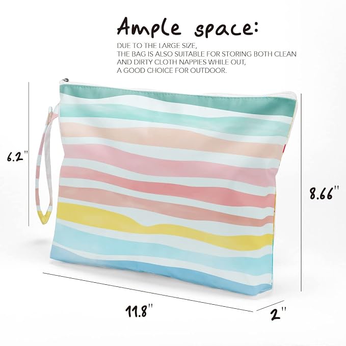 Fokongna Wet Dry Bag, Wet Bag for Swimsuit Travel Beach Bag, Diaper Bag - Image 7