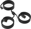 2 Way Power Extension Cord Splitter 25 Ft Total-3 Prong 1 to 2 Extension Cord by Elecan