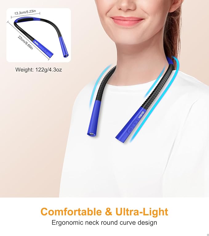 Gritin Book Light, Eye Caring 4-Color & 5-Brightness Neck Light Reading Light- - Image 5